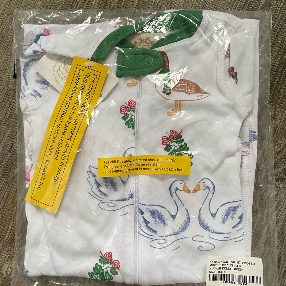 NIB Knox night night mistletoe musings 18-24 month